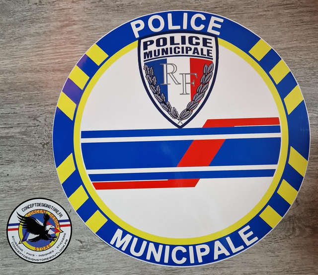 Sticker GM 40 cm Bande Police Municipale 