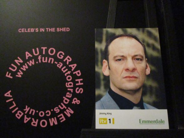 Nick Miles (Jimmy King) Original Emmerdale Yellow &amp; White Itv1 Logo Cast Card