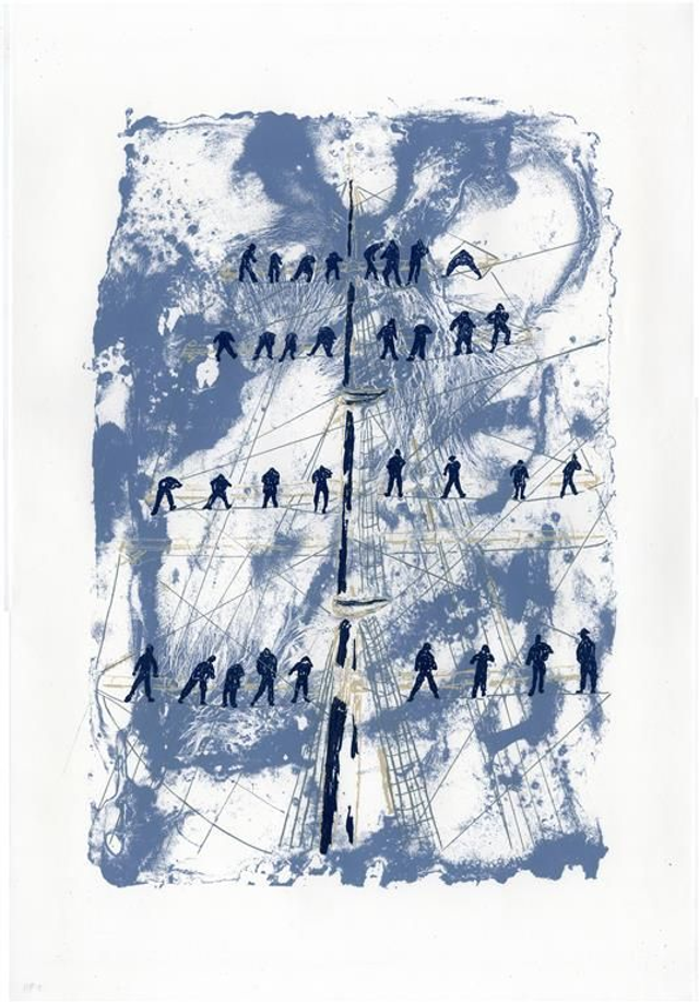 One Ocean, screenprint, 4 layers