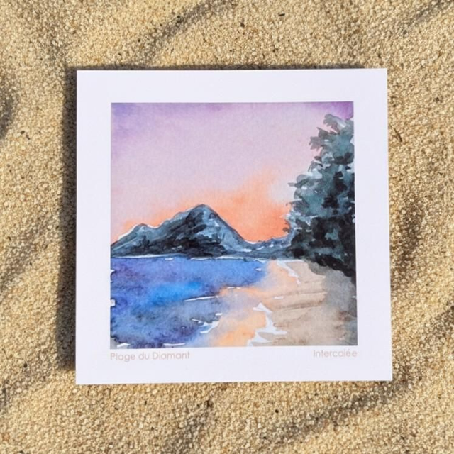 Aquarelle mini - Morne larcher - reproduction