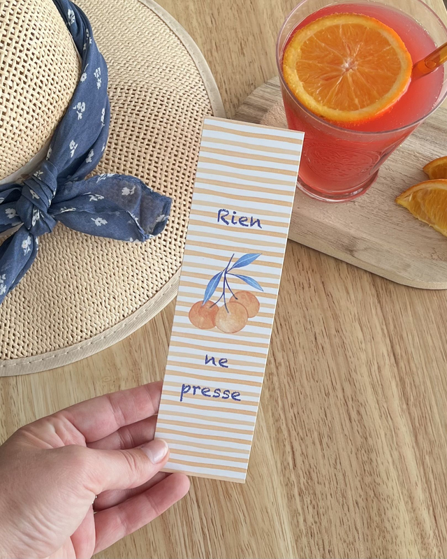 Marque Page “Rien ne presse” - Illustration aquarelle