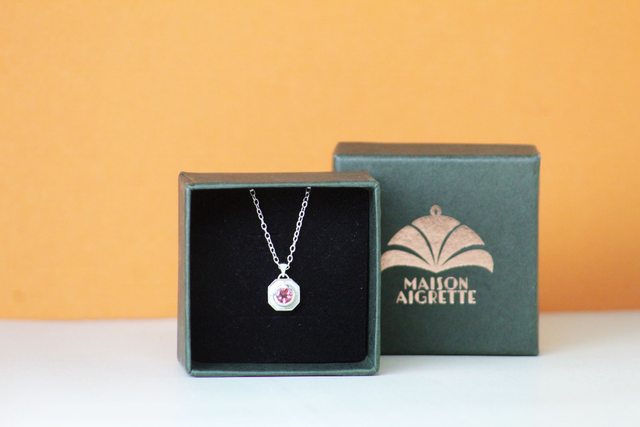 Collier émaillé Sonia | Tourmaline
