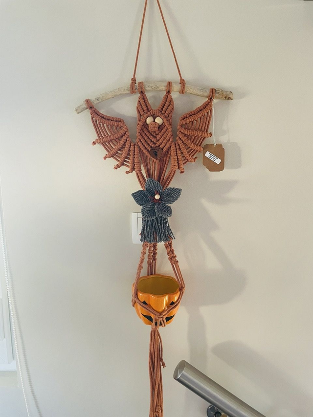 Suspension pot de fleurs avec pot hallowen 