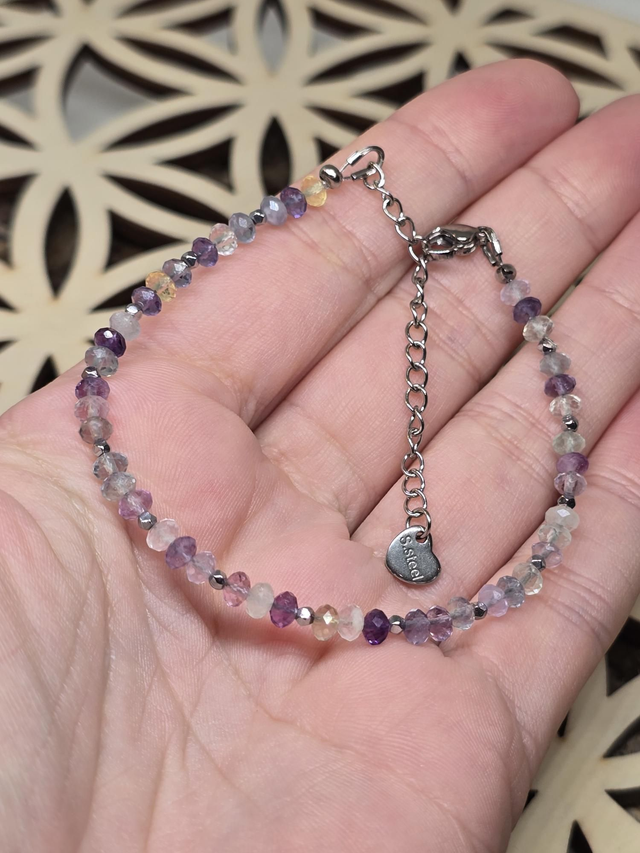 Bracelet Fluorite 3x4 mm