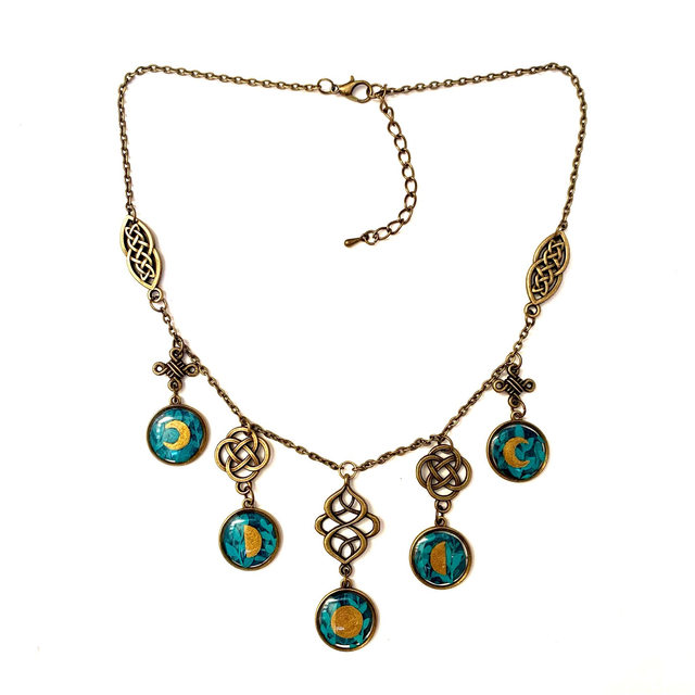 Ras-de-cou Cycle Lunaire 5 lunes - Capsule de Mars 2025