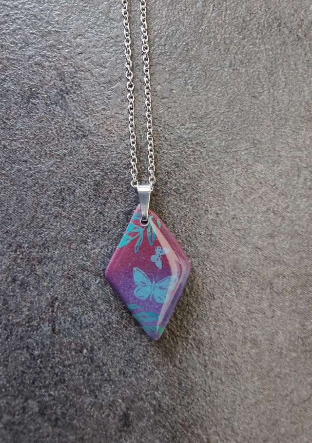 Collier Aurore losange 