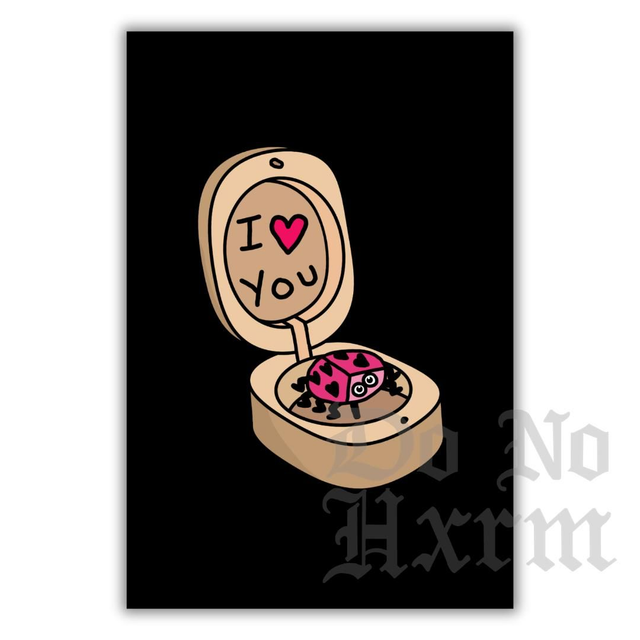 Love Bug Box Art Print (6x4)