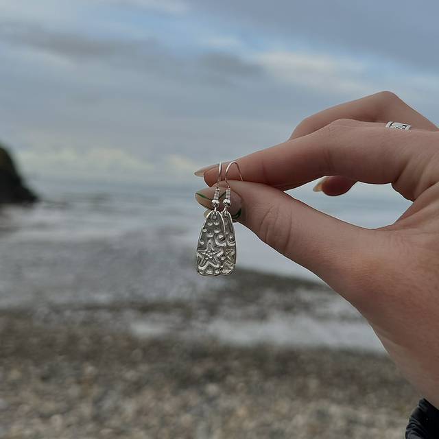 Sterling Silver Starfish Earrings