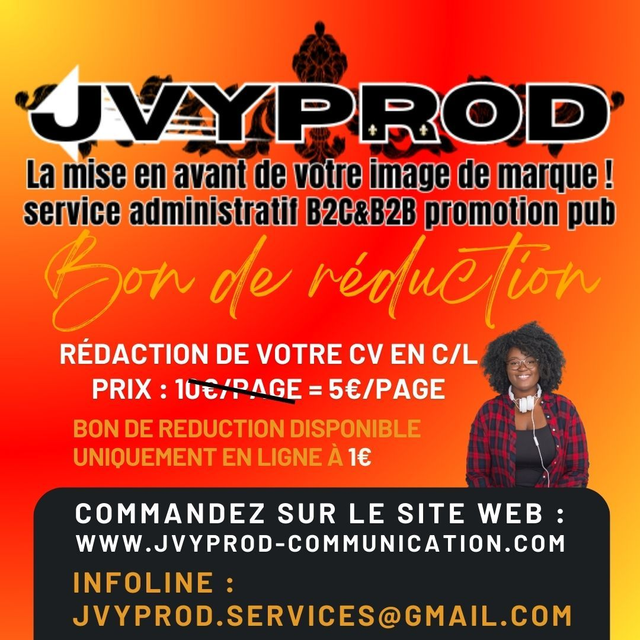 Bon de réduction, rédaction CV en couleur