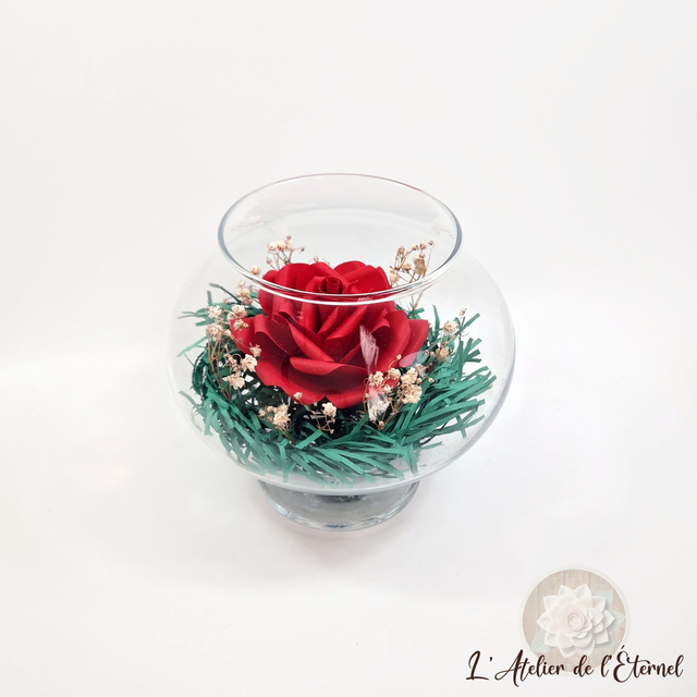 Rose éternelle - Pièce unique Saint-Valentin