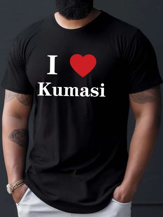  Men's Love Kumasi Print Crew Neck T-shirt