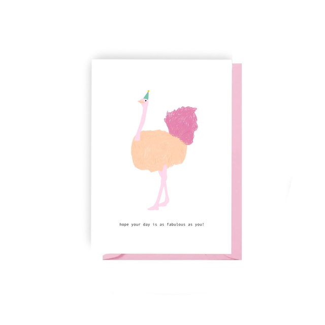Fabulous Birthday - Illustrated Birthday Card   