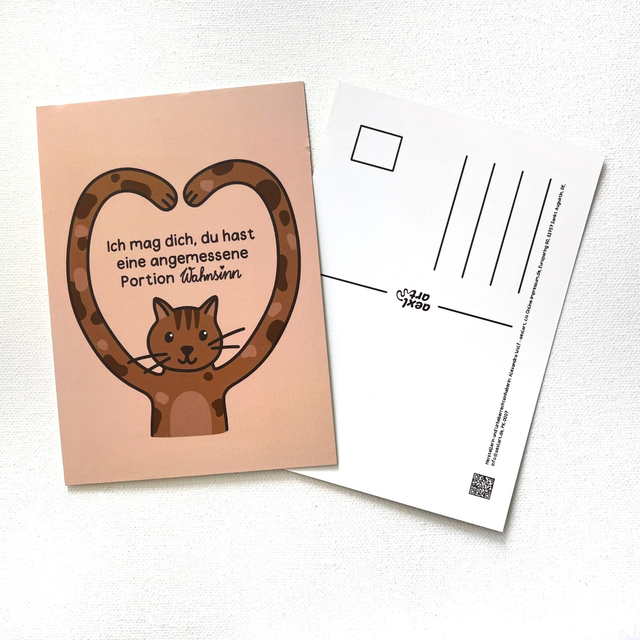 Postkarte Portion Wahnsinn