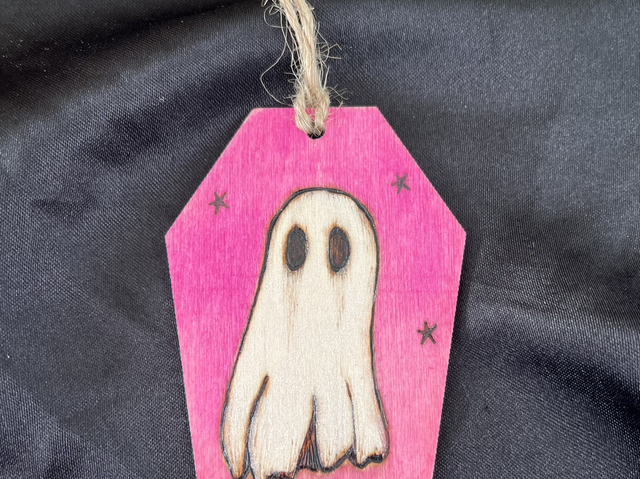 Merry spookmas coffin shape decoration 