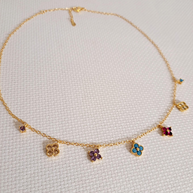 Collier Acier inoxydable pierres fines