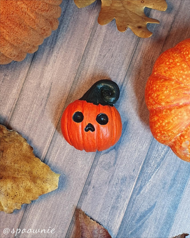 Magnet Citrouille Halloween en relief 