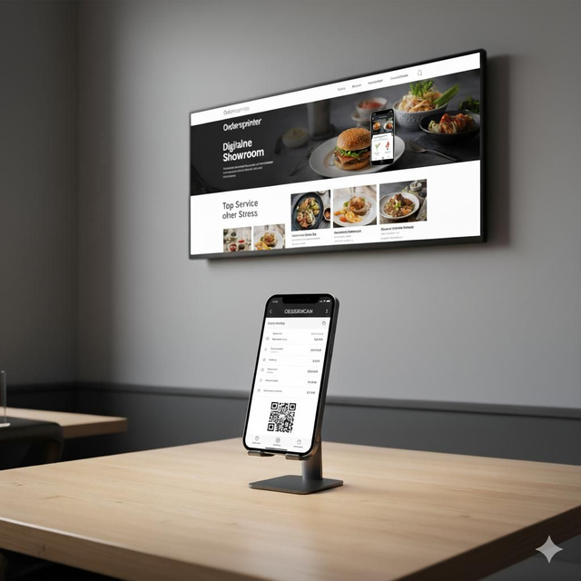 Digitaler Showroom, E-Bon & Ordersprinter-Bestellsystem einrichten
