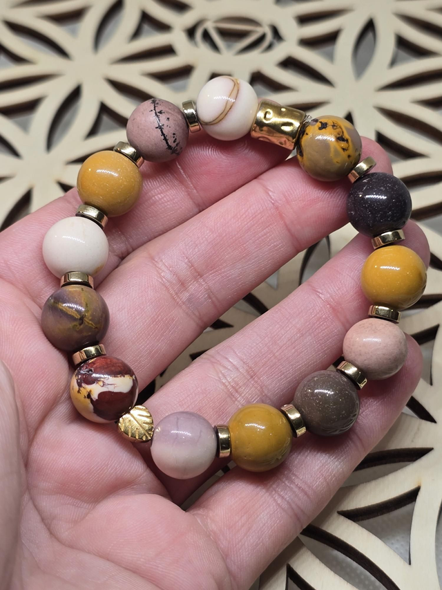 Bracelet Jaspe Mokaïte XL 1,2 cm