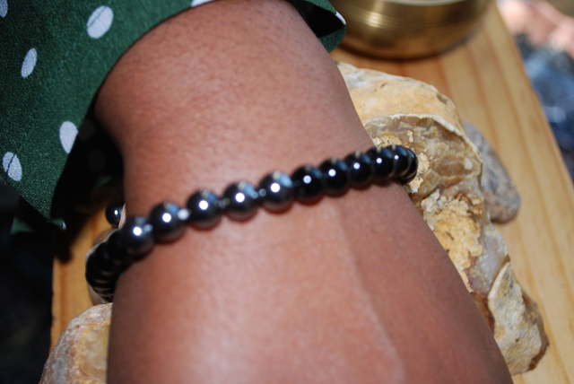 Bracelet pour homme en onyx et hématite