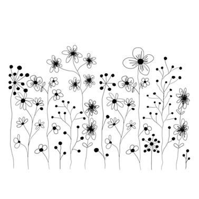 Stempel Blumenmeer 6x8cm