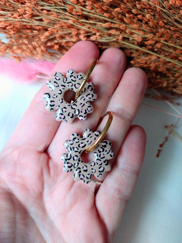 Perles fleurs leopards - Mix & Boucles