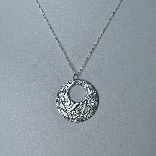 Silver Abstract Pendant Necklace