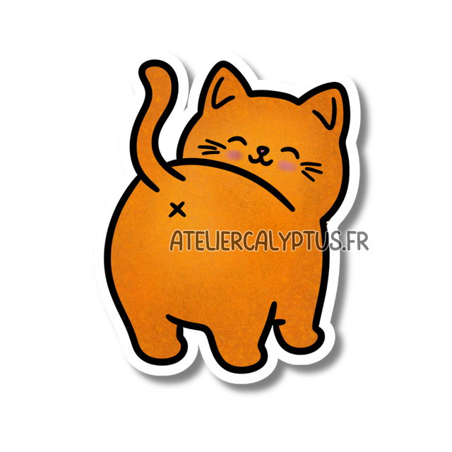 Sticker Chat roux