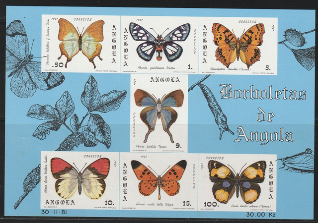 Angola 1981 Butterflies MNH