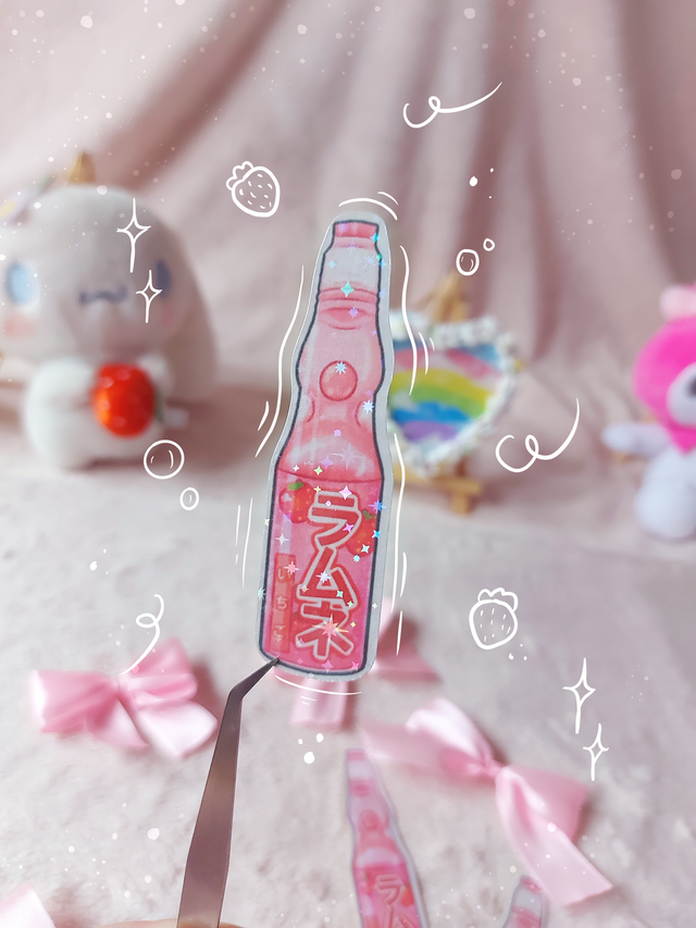 Sticker Ramune à la fraise