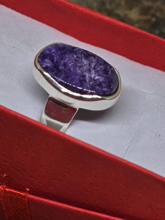 Bague Argent 925 et Charoïte