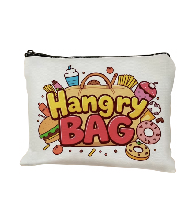 Aufbewahrungstasche mit Reißverschluss in "Hangry Bag" Design