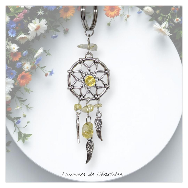 Porte-clés "Citrine" attrape-rêve PC-007