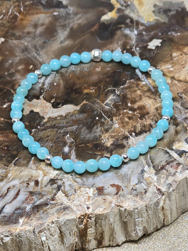 Bracelet Amazonite 0,4 cm 