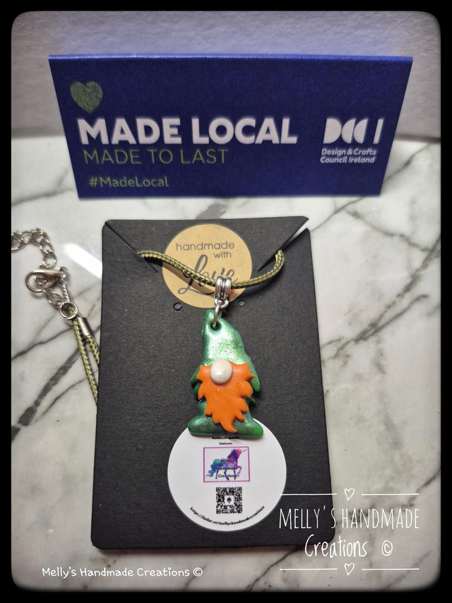 St Patrick's Day Leprechaun Gonk Gnome Pendant 