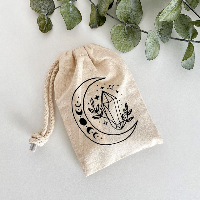 Pochon lune et cristal