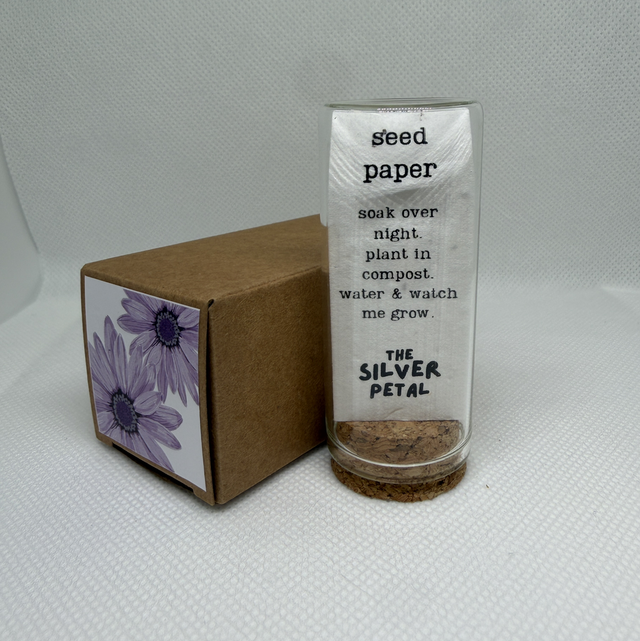 'Lilac daisy' flower plantable paper