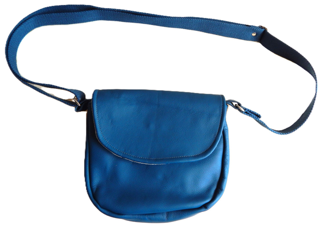 Blue leather Shoulder bag