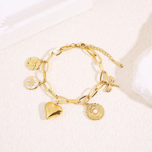 Bracelet Libellule Breloques
