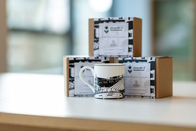 Sunderland landmarks mug (Powder Butterfly)