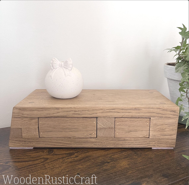 Handmade Oak 2-Drawer Keepsake Chest