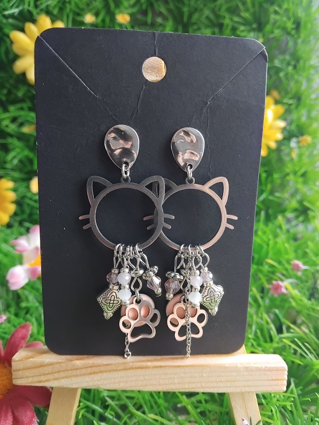 boucles d'oreilles chats 