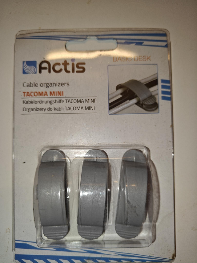 Harmaa kaapelikiinnike 3kpl - Actis