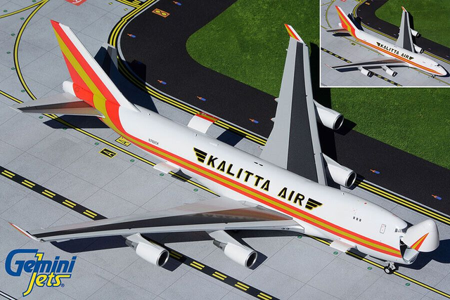Kalitta Air B747-400F (N782CK) Modell, 1:200, Gemini200