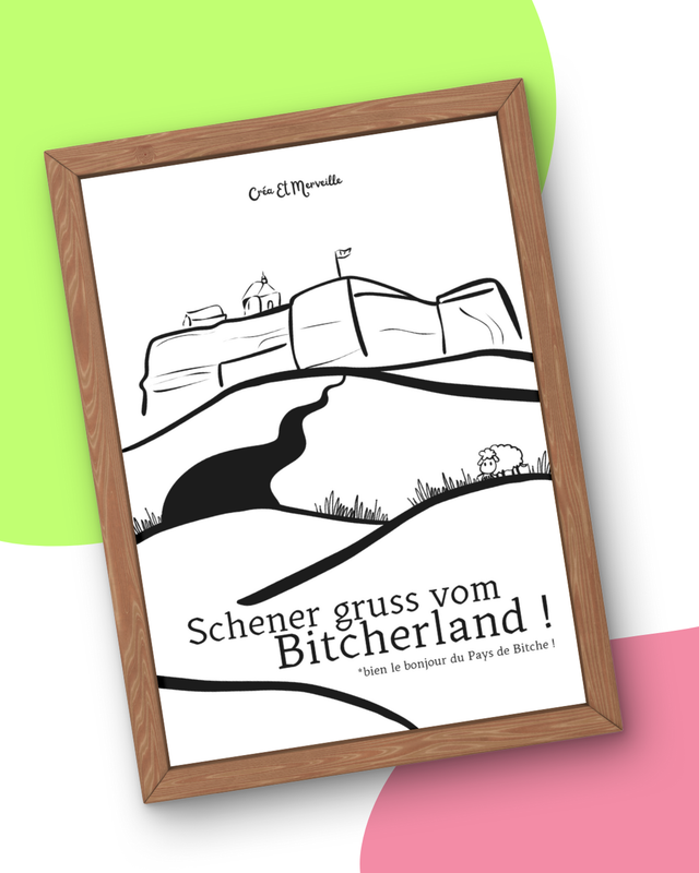 Affiche - Gruss vom Bitcherland 📍- Créa Et Merveille