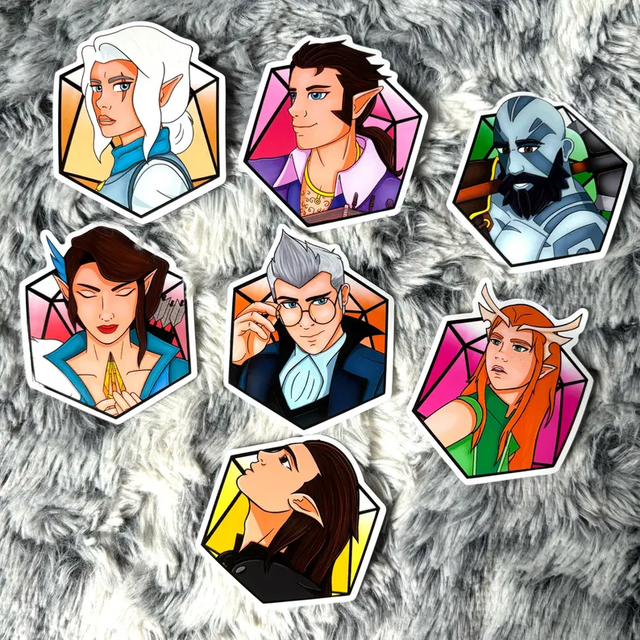 Critical Role Vox Machina D20 Sticker Companion Collection FULL SET