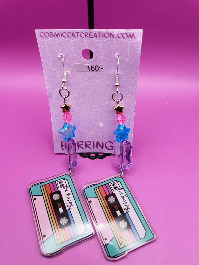 Earrings Retro Cassette 