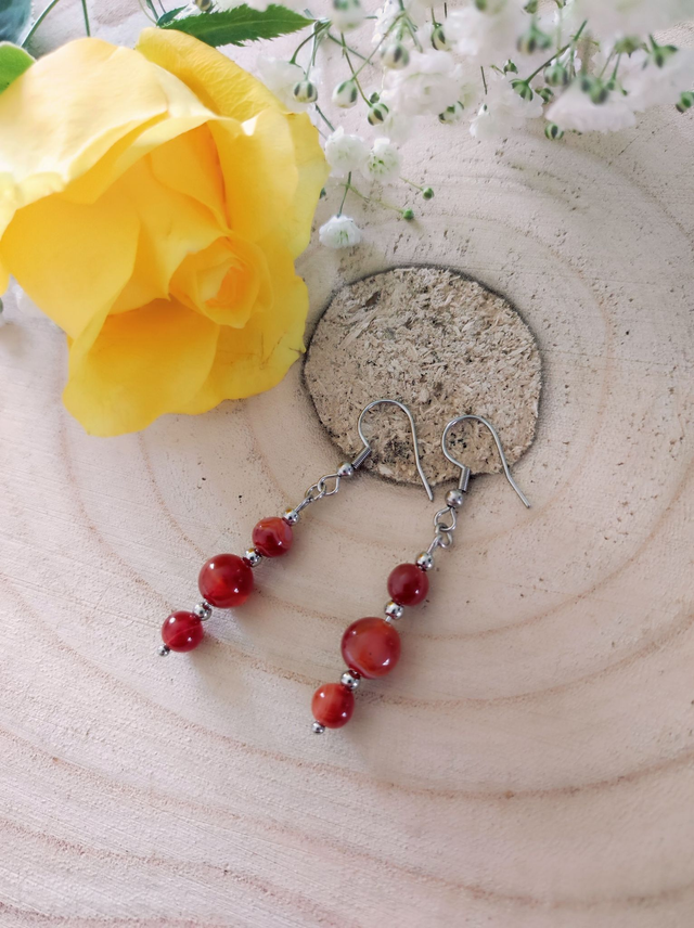 Boucles d'oreilles Cornaline