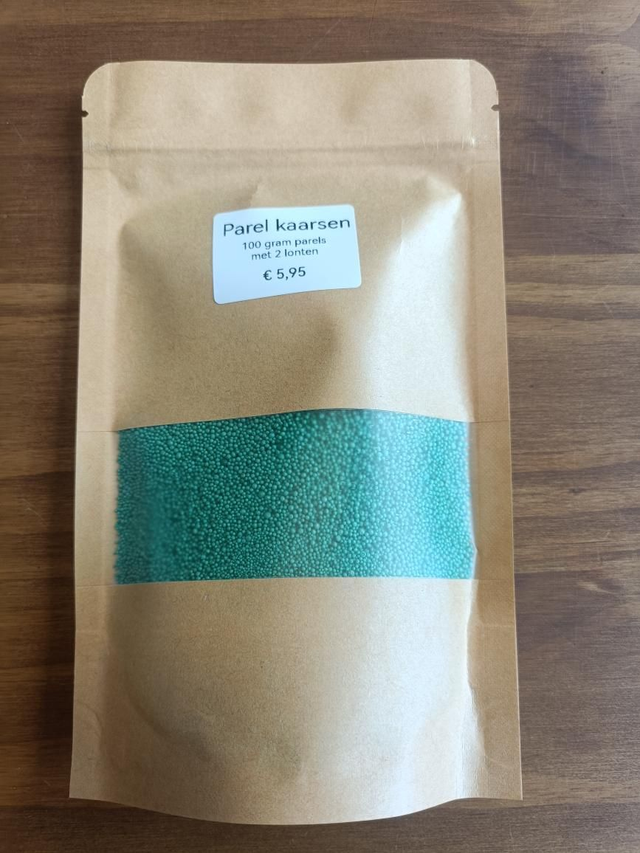 Parel kaarsen forest green