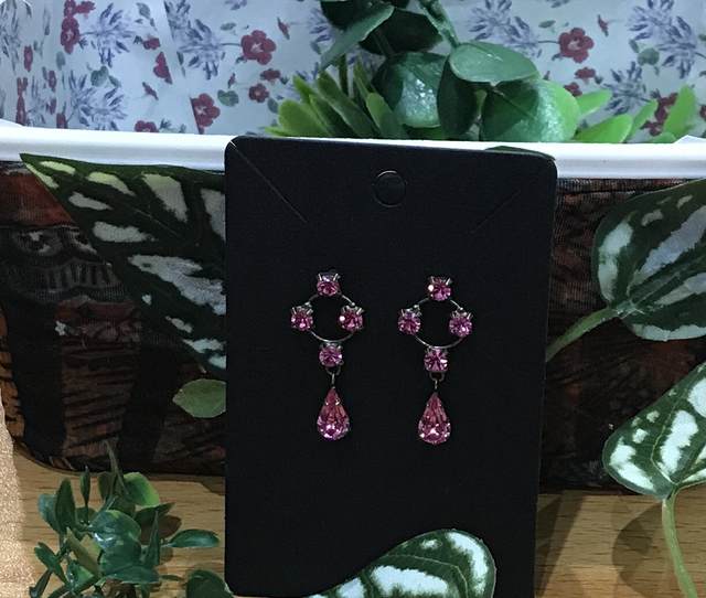 Purple Vintage Dangling Earrings-PUR34