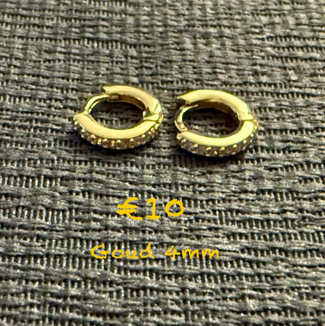 Oorbellen goud 4mm